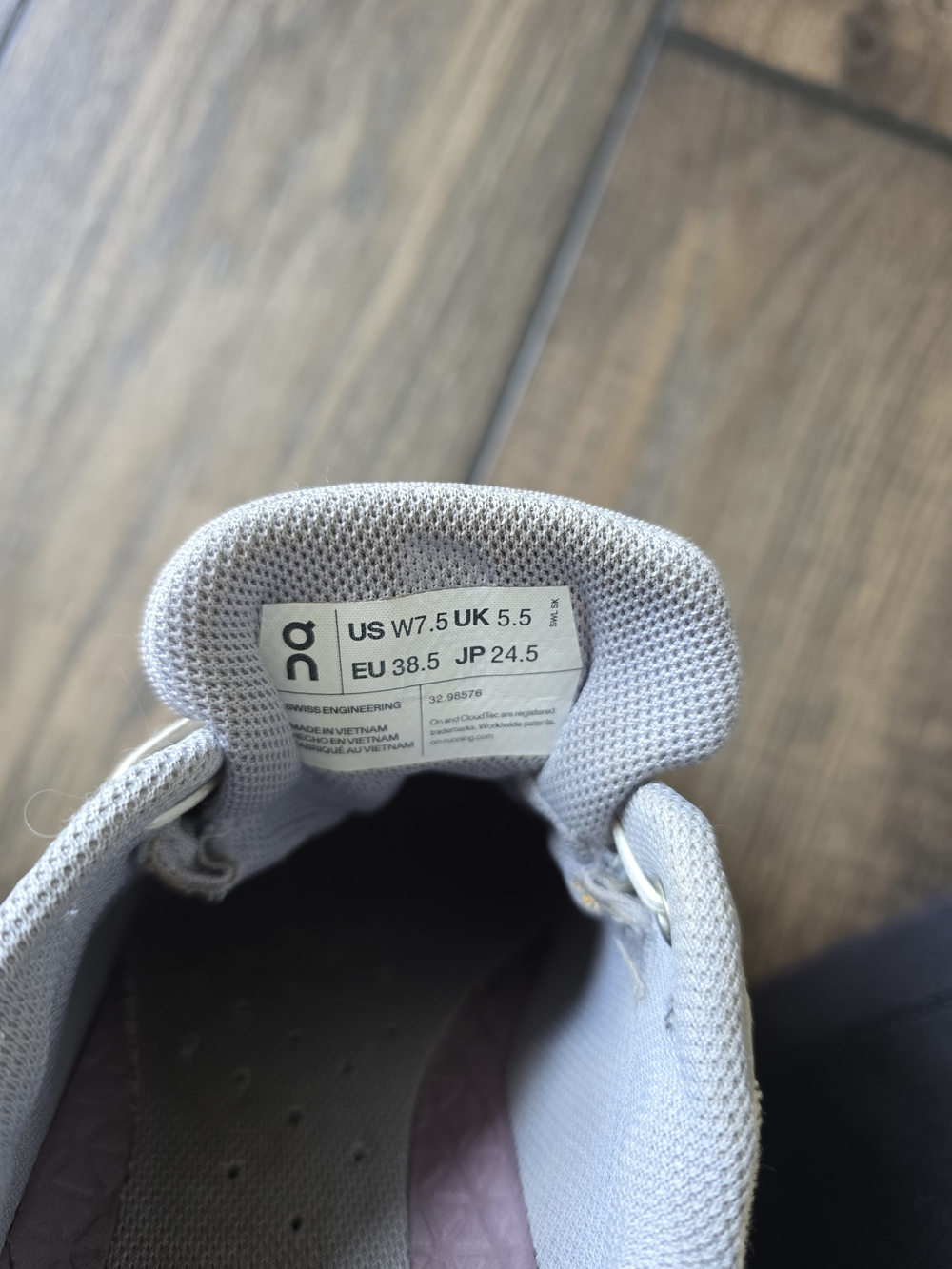 On Running Women's Athletic Shoes in Cream and Lavender - Picture 3 of 3